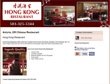 Tablet Screenshot of hongkongchineserestaurantor.com